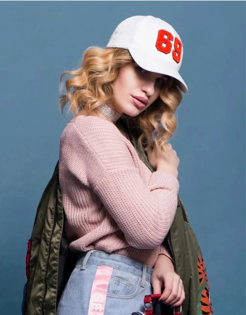 Perpi Cream SweaterM Pink